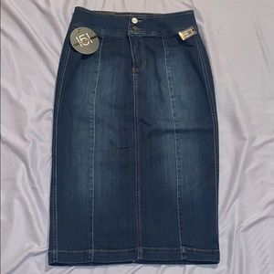 NWT One 5 One Denim Pencil Midi Skirt